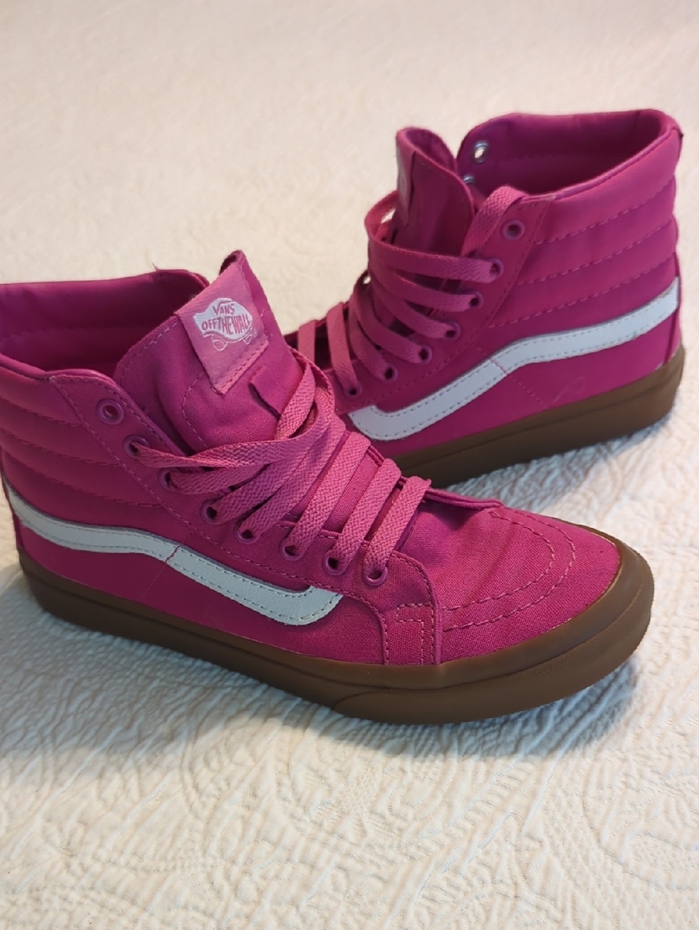 Vans Pink Sk8-Hi Platform High-Top Sneakers